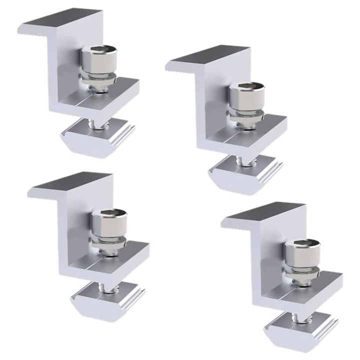 4 Pieces Solar Panel Edge Clamp Brackets Solar End Clamp Adjustable Solar Panel ,35mm