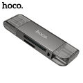 HOCO Original HB39 2-in-1 SD Card reader | USB Memory SD Card Reader | Type C USB 3.0 to SD TF Micro SD Adapter. 