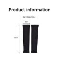1 Pair Arm Sleeves Fit Thumb Stretchable Hand Cover Arm Sleeves Black Color - Arm Sleeves. 
