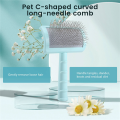 Firm Slicker Brush for Dogs- Extra Long Pin Slicker Brush for Large Dog Pet Grooming Wire Brush and Deshedding (Green). 