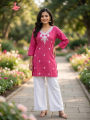 Aamayra Fashion House Pink Coloured Short Kurti For Women. 