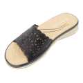 Black Miss Netted Design Slippers For Women. 