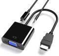 1080P Micro Hdmi/ Mini Hdmi/ HDTV To Vga Converter Adapter With Audio Video Cable. 