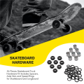56 Pieces Skateboard Truck Hardware Kit Includes Spacers. 