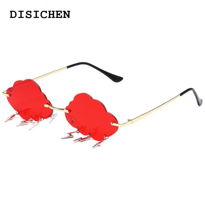 DISICHEN%20Special%202024%20Funny%20Cloud%20Shaped%20Sunglasses%20Y2K%20Trendy%20Rimless%20Tassel%20Shades%20Luxury%20Women%20Design%20Sun%20Glasses%20Eyewear%20UV400%20-%20Image%202