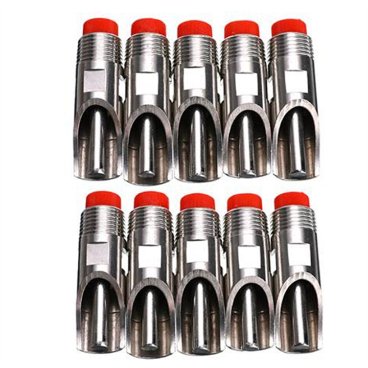 Joywayus 10-Pack Stainless Steel Pig Nipple Water Drinker + 10-Pack Brass Bulkhead Fitting Kit For Sows & Piglets