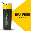 MuscleBlaze Shaker 650 ml 100% Leakproof BPA Free Sipper Bottle Black color. 