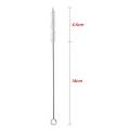 Wenefang Fashion Bending Stainless Straw Brush Cleaner Soft Hair Suction Glass Tube Cleaning Brushes Baby Kids Bottle Brush Long Handle Reusable. 