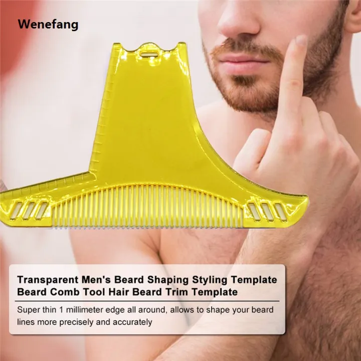 Wenefang%201pc%20Men%20Beard%20Shaping%20Styling%20Template%20Comb%20Men's%20Beard%20Combs%20Beard%20Trim%20Templates%20Mustache%20Stencil%20Edge%20Control%20Beauty%20Tools%20-%20Image%202