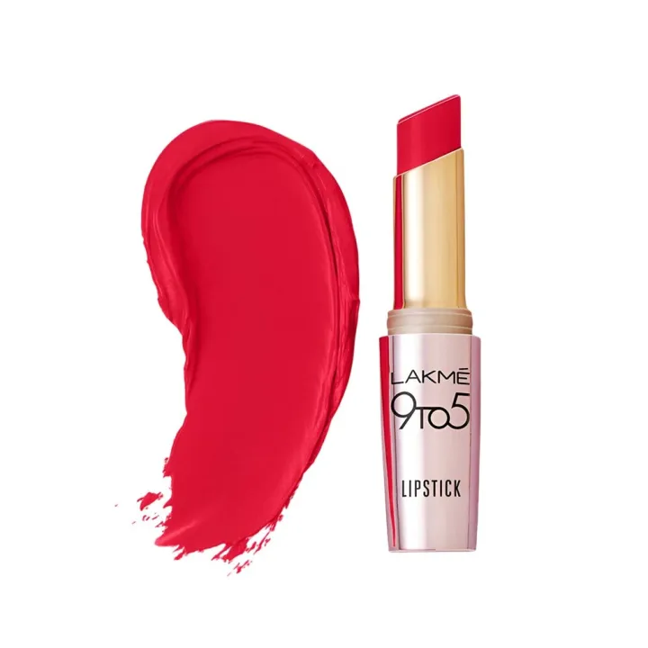 Lakme 9 To 5 Primer+Matte MR2 Red Coat Lipsticks - (3.6gm) BUY 1 GET 1 FREE