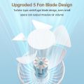 Portable Mini Handheld Electric Fan Support 5 Adjustable Wind Speed. 