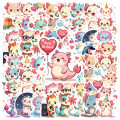 Waterproof Vinyl Stickers cartoon style Axolotl Stickers 1.5-2.17 inches multicolor for suitcases phones notebooks. 