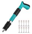 Manual Steel Nail Gun Tool, Concrete Nail Gun, Portable Mini Nail Shooting Machine with 100 Nails, Nail Wall Fixing Tool for Cement Walls, Household Woodworking. 
