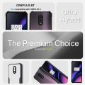 Bumper case for OnePlus 7 / 6T - Slim Clear Back with Shockproof Soft TPU Bumper Frame Cover - Black and transparent. 