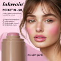 Lakerain Pocket Blush, On-the-go Cream Blusher, Waterproof and High Pigmented, Lightweight and Silky Blush with Glowy Finish, Face Makeup. 