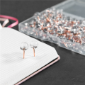 fasdaga 200Pcs Rose Gold Push Pins ThumbTacks Transparent Plastic Round Map Tacks. 