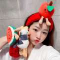 Korean New Style Girl Cartoon Cheer Duck Internet Celebrity Makeup Face Washing Animal Hairband Fruit Headband. 