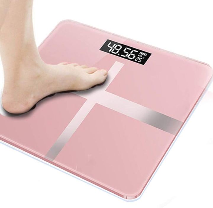LCD Display Electronic Glass Body Weighing Scale With Temperature Indicator