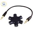 3.5mm Audio Aux Cable Splitter 1 Male To 5 Female Headphone Port 3.5 Jack Share Adapter For Tablet MP3 MP4 Smart Mobile Phone. 