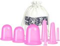 Acs Silicon Facial Cup Set of 7 Massager  (Pink). 