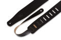 Levy's Leathers M26-BLK Chrome - Tan Leather Guitar Strap - Black. 