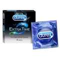 Durex Extra Time - 3 Condoms | Makes Him Last Longer With Special Lubricant Powered By Benzocaine. 