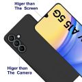 Silicone Case for Samsung Galaxy A15 5G - Camera Protective Flexible Phone Back Cover - Black. 