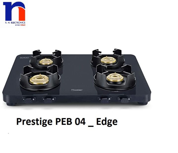 Prestige Edge Gas Table PEB04 Black, 4 Burner Gas Stove, Manual