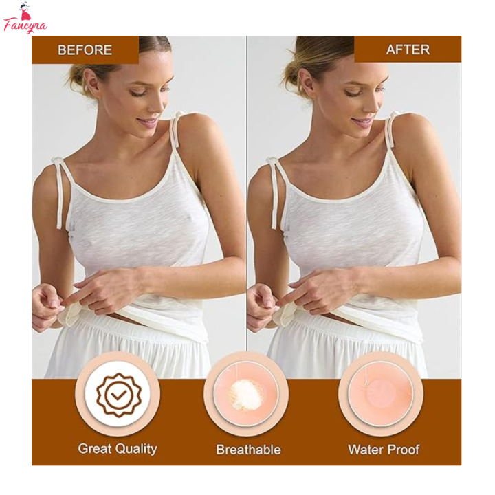 Fancyra Premium Reusable Self-Adhesive Silicone Nipple Covers – Comfortable, Invisible, and Perfect Fit for All with Free Size - Comfy Wear For Blackless Dresses