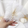 Nail Enhancement Photography Prop Decoration Feather Decoration Pearl Inlay Handheld Shooting Decoration Background Net Red Fengshi. 
