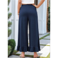 Womens Wide Leg Pants Navy blue XXL. 
