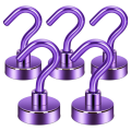 JAERBEE Magnetic Hooks,27Lb Heavy Duty Earth Magnets with Hook for Refrigerator,Cruise Hook for Hanging, (, Pack of 5). 