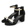 Sandal Women Summer Square Chunky Heels Red Black Buckle Ankle Strap High Block Heel Open Toe Party Sandals Women Pump. 