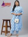 Plus Size Straight Kurta With Pants And Dupatta By Kapas. 