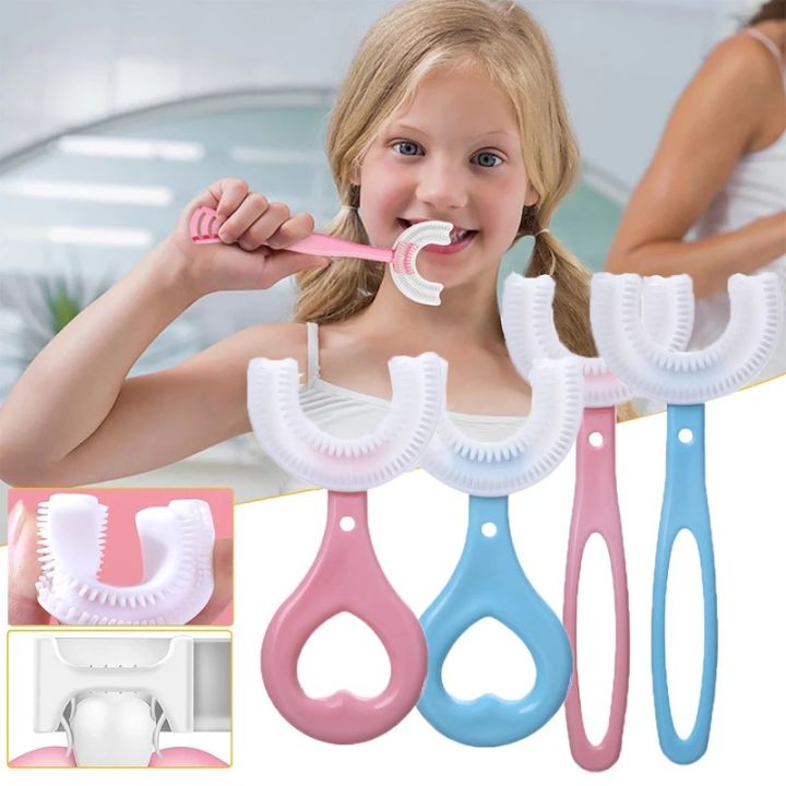 Baby Toothbrush Children 360 Degree Ushaped Child Toothbrush Teethers Soft Silicone Baby Brush Kids Teeth Daraz .np