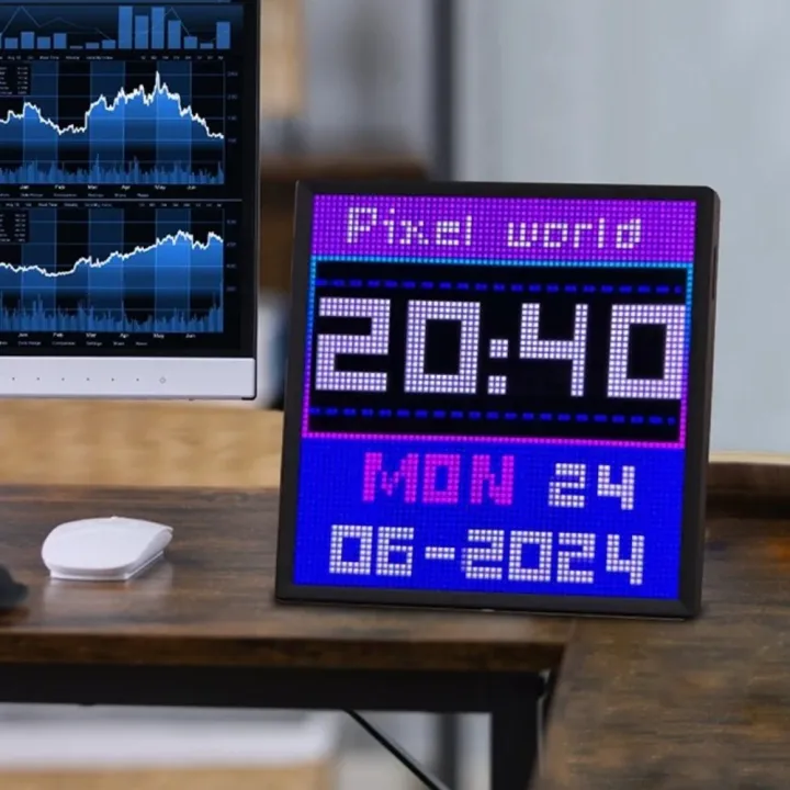 Web App Control Led Display Creative APP Control LED Pixel Matrix Display 16x16 RGB Art Display ...