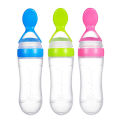 Baby Food Feeder Silicone Squeeze Feeding Spoon Toddler Food Feeder. 