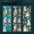 Ranggense Portable 2 pcs INS Bronzing Christmas flat Stickers aesthetic Decorative Diary Scrapbooking Stickers Festival Birthday Party Gift Labels. 