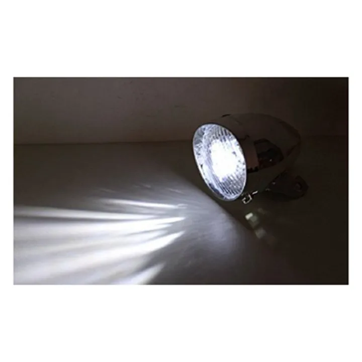 fasdaga%202x%20Retro%20Bicycle%20Bike%20Accessory%20Front%20Light%20Bracket%20Vintage%203LED%20Headlight%20(Black&Silver)%20-%20Image%203