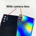 For Samsung Galaxy Note 10 N970 N970F NOTE10+ Plus N9750 N975F Battery Cover Door Rear Glass Case Housing Shell Camera Lens. 