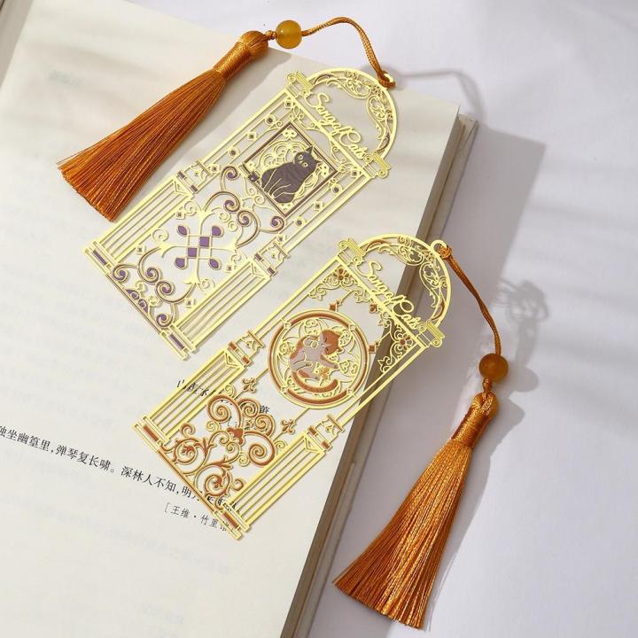 10*4.3cm%20Bookmark%20Hollowed%20Book%20Clip%20Kitten%20Pendant%20for%20Book%20Lovers%20Reading%20Stationery%20-%20Image%203