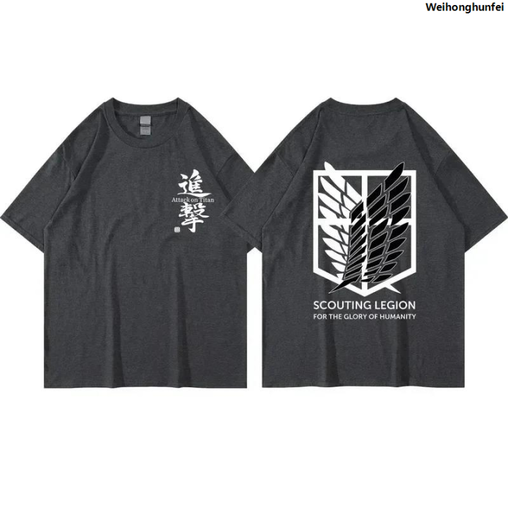 WeihonghunfeiFifty%20percent%20discount%20Japanese%20Anime%20Attack%20on%20Titan%20T-shirt%20Men's%20and%20Women's%20Summer%20Fashion%20Harajuku%20Top%20Free%20Delivery%20Print%20Plus%20Size%20Y2k%20Clothes%20-%20Image%203
