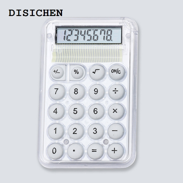 DISICHEN%20Profesional%20Silence%20Widescreen%20Mini%20Calculator%20Students%20Portable%20Transparent%20Electronic%20Calculator%20Candy%20Color%20Silicone%20Button%20-%20Image%206
