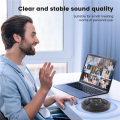 Desktop USB Conference Microphone Speaker 360° Omnidirectional PC Computer Condenser Mic Mute Function for Laptop. 