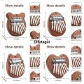 Difutagui Zheng Set Gift Portable Musical Instrument Drop Bag Thumb Kalimba 2025 New Sales promotion Mini 8 Key Piano 1 Style Cute and Beautiful Kids. 