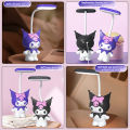Kawaii Kuromi Eye Protection Table Lamp Anime Sanrio Girly Heart Cute Bedroom Bedside Night Light Cartoon Lamp. 