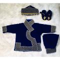 Velvet Pasni Dress Set For Baby Boy. 