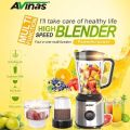 AVINAS AV-120 Original 1800W 4-In-1 Electric Nutrient Blender – Multi-Function Stainless Steel Mixer, Blender & Juicer with 1.8L Jar for Home Kitchen Use. 