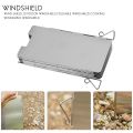 9 Plates Foldable Outdoor Camping Cooking Cooker Gas Stove Wind Shield Screens Windshield. 