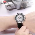 MINI FOCUS Luxury Genuine Leather Strap Waterproof Fashion Casual Business Chronograph Wrist Watch. 